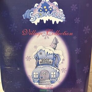 Snowville Christmas Village Collection Boot Repair Shop By Encore Group 1999